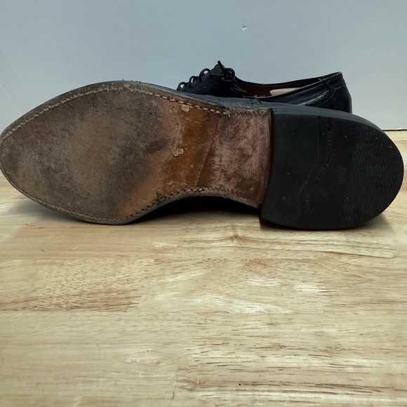 Vintage made in USA Allen Edmonds Black Leather Oxfords - Picture 6 of 9